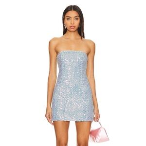 Superdown, Claudia Sequin Denim Dress